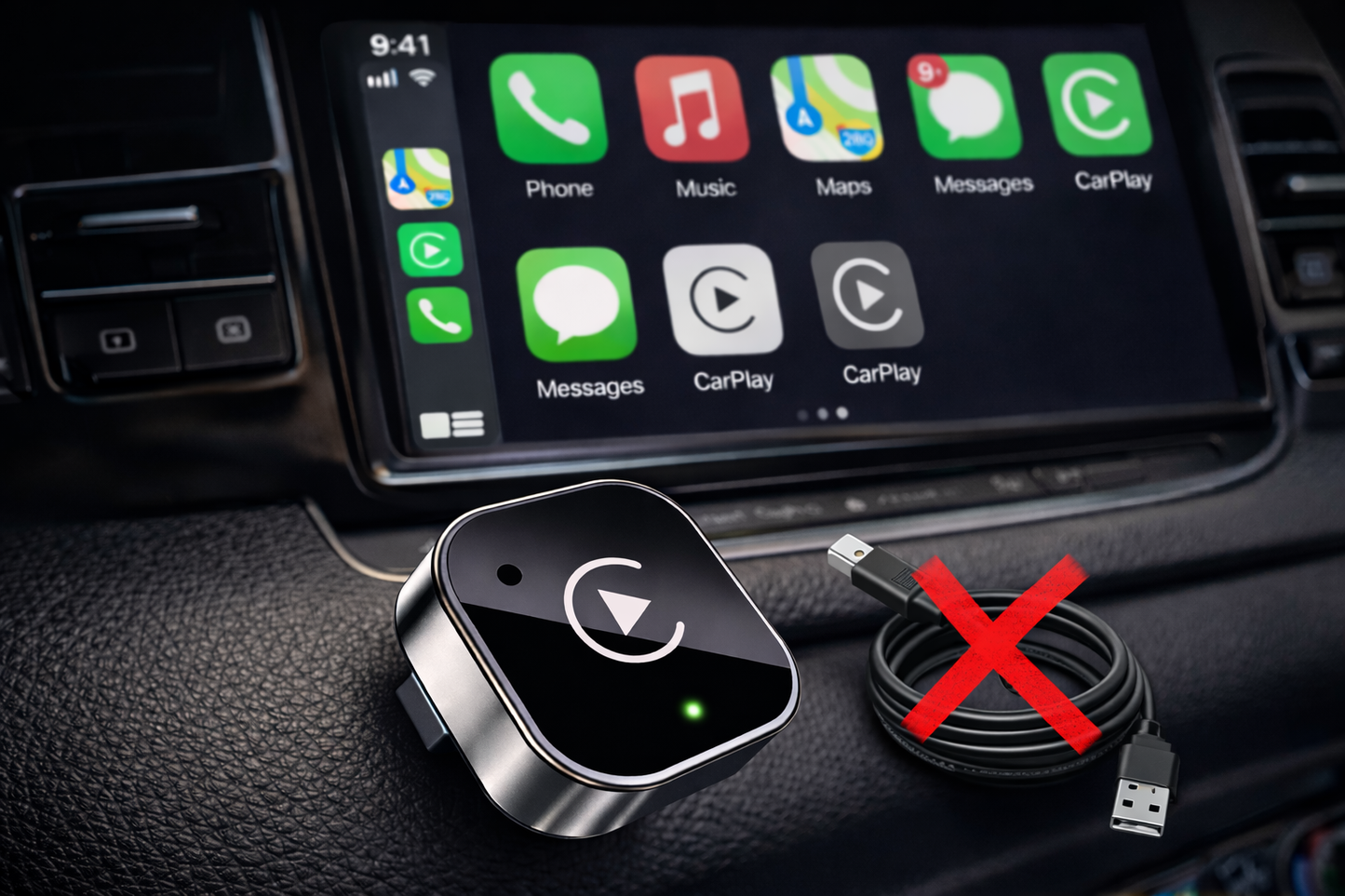 CarLinker - תגידו שלום לכבלים ברכב עם CarPlay אלחוטי