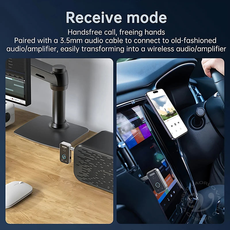 מתאם חכם לרכב – חיבור Bluetooth למוזיקה ושיחות